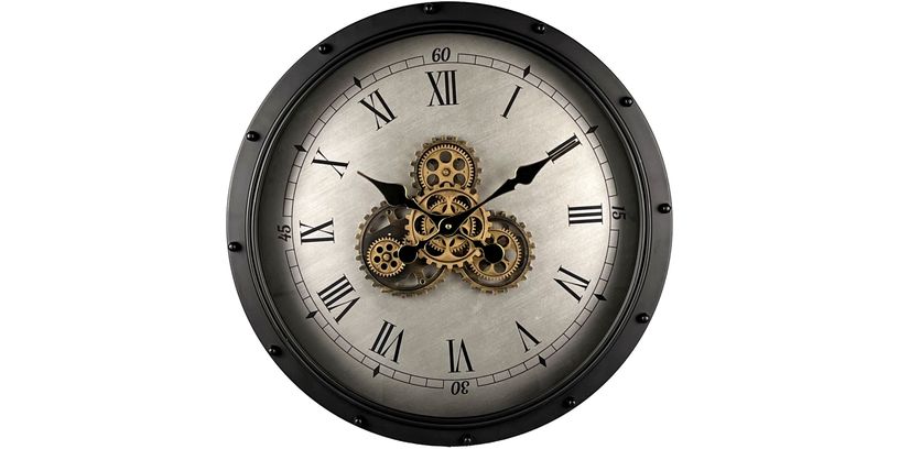 Klok Nimar 41 Ø60 Black/Brass/Beige