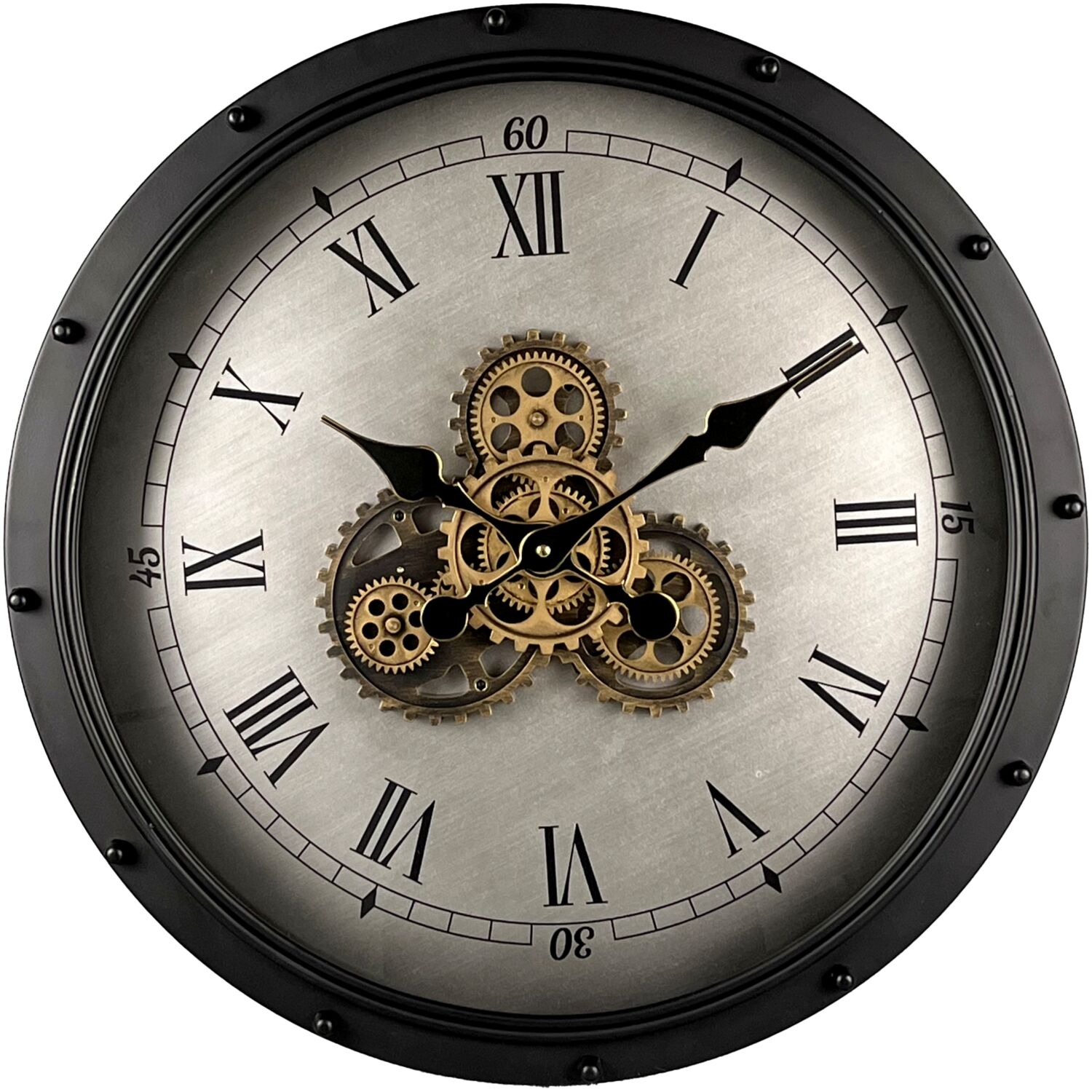 Klok Nimar 41 Ø60 Black/Brass/Beige