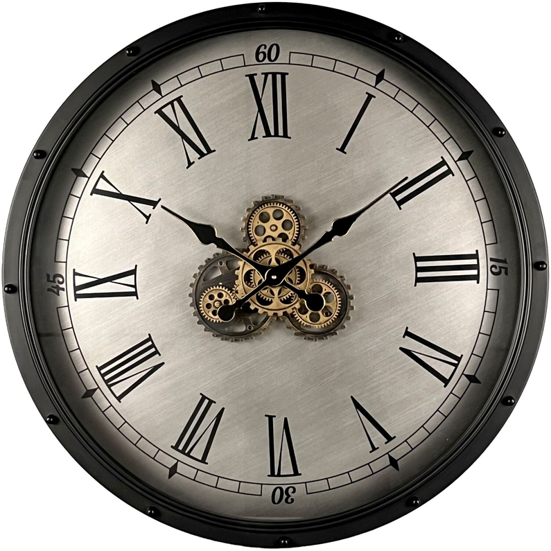 Klok Nimar 42 Ø80 Black/Brass/Beige