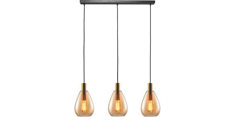 Hanglamp Felinio 3-Lichts Amber