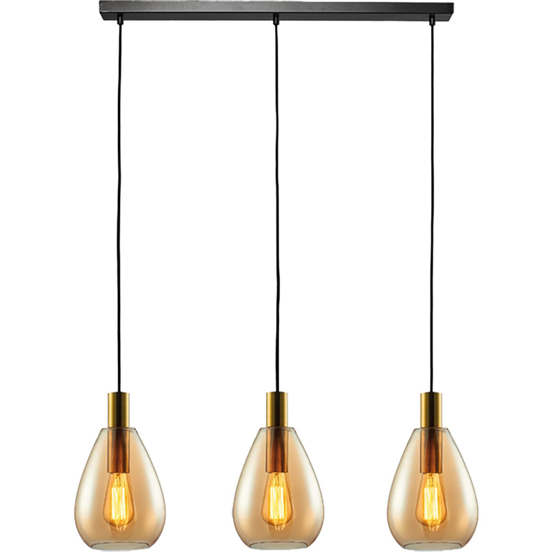 Hanglamp Felinio 3-Lichts Amber