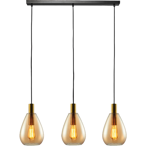 Hanglamp Felinio 3-Lichts Amber