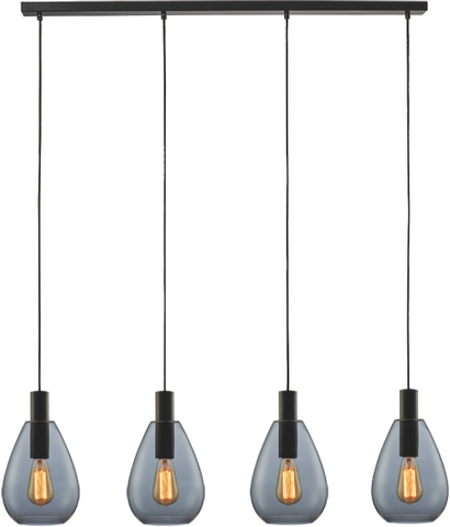 Hanglamp Felinio 4-Lichts Smoke