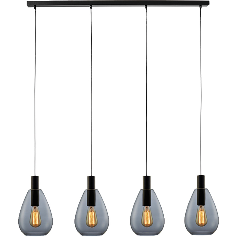 Hanglamp Felinio 4-Lichts Smoke