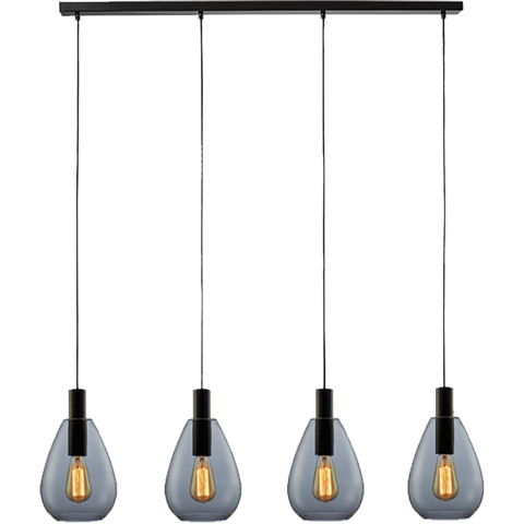 Hanglamp Felinio 4-Lichts Smoke