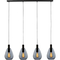 Hanglamp Felinio 4-Lichts Smoke