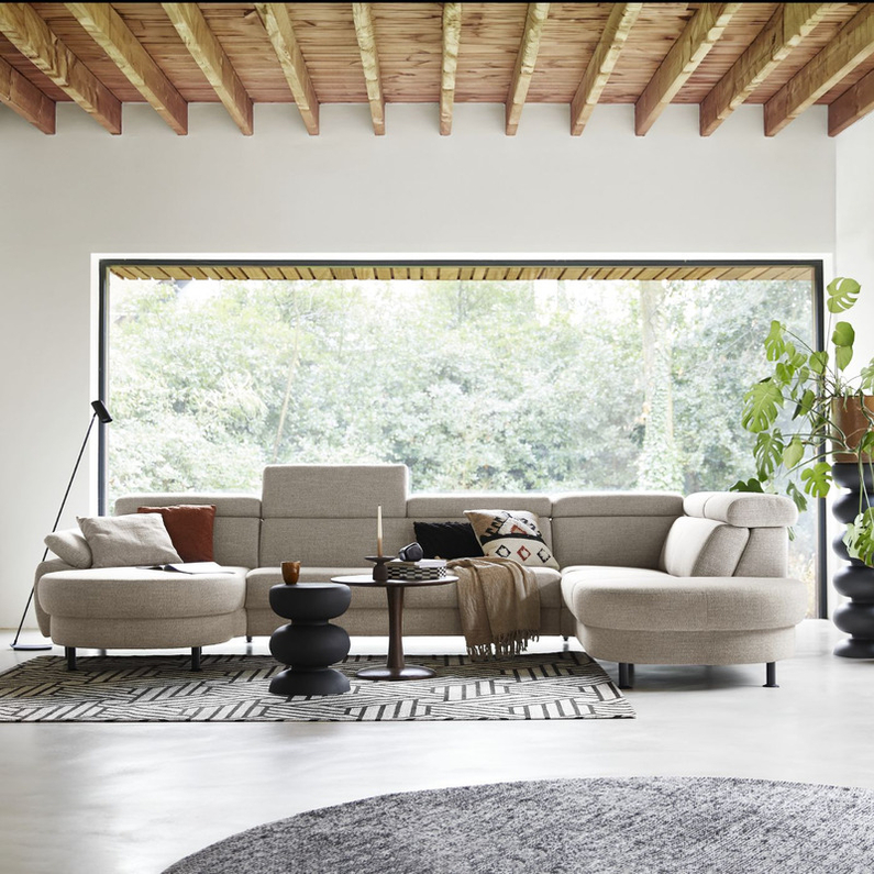 INHOUSE Hoekbank Rigas Beige/Groen