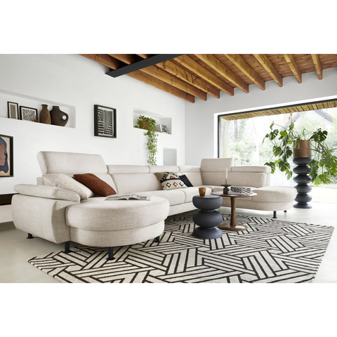 INHOUSE Hoekbank Rigas Beige/Groen