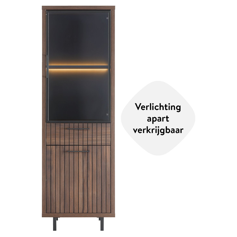 Bergkast Tenino 1-Deurs/1 Glasdeur