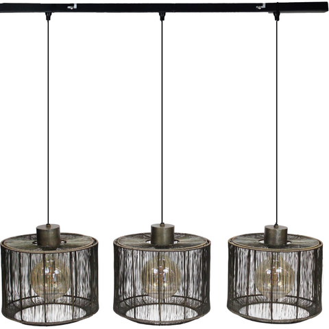 Hanglamp Bincerro 3-Lichts Antiek Brons