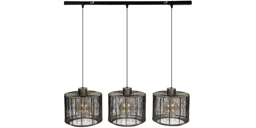 Hanglamp Bincerro 3-Lichts Antiek Brons