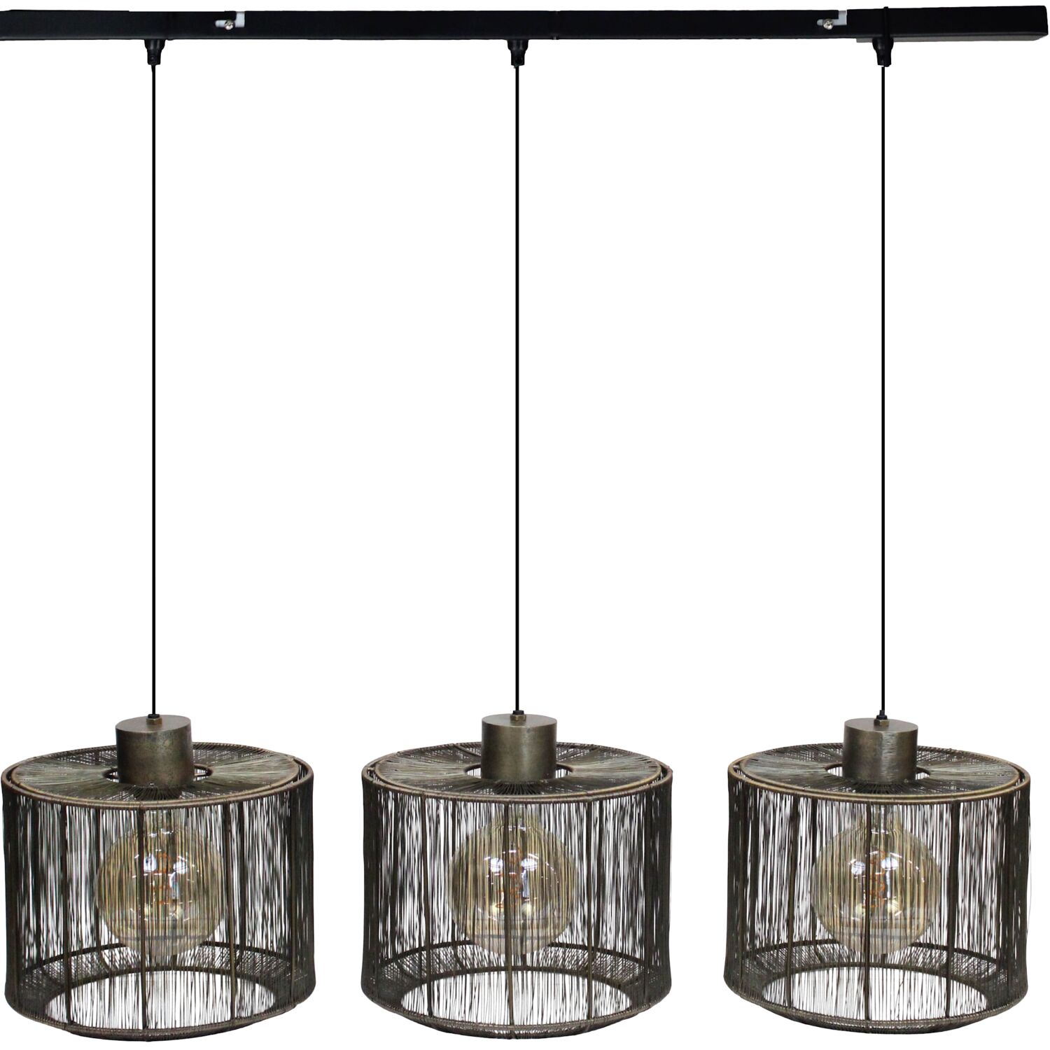 Hanglamp Bincerro 3-Lichts Antiek Brons