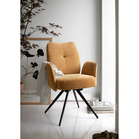 Armstoel Anmore Mosterdgeel