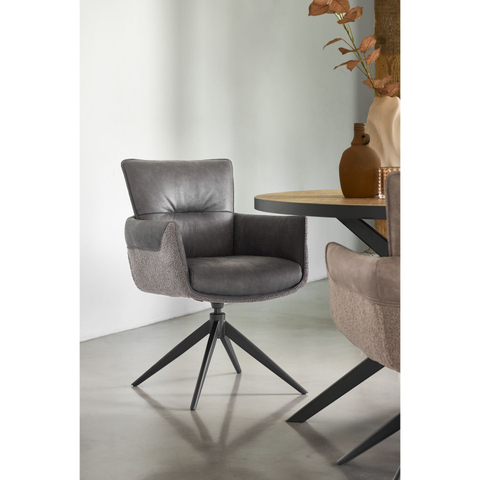 Armstoel Mirandola Antraciet