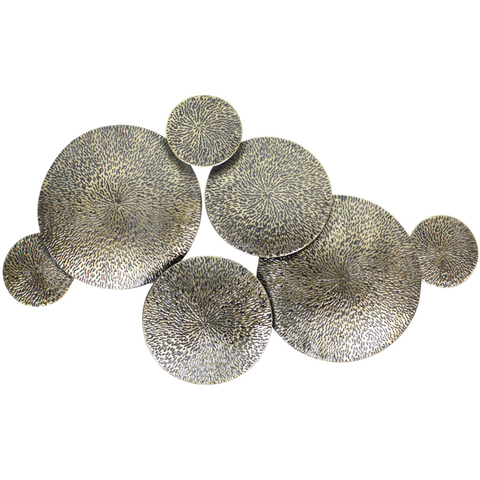 Wandornament Positano Zwart/Goud