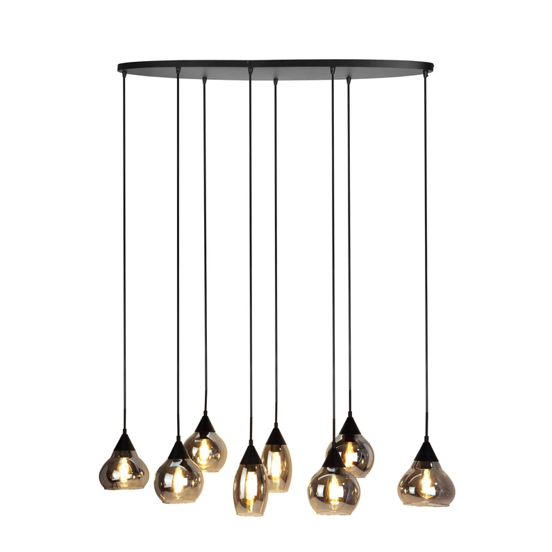 Hanglamp Lungo Smoke 8-Lichts