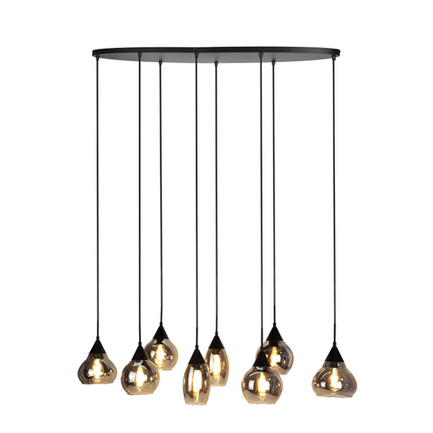 Hanglamp Lungo Smoke 8-Lichts