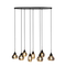 Hanglamp Lungo Smoke 8-Lichts