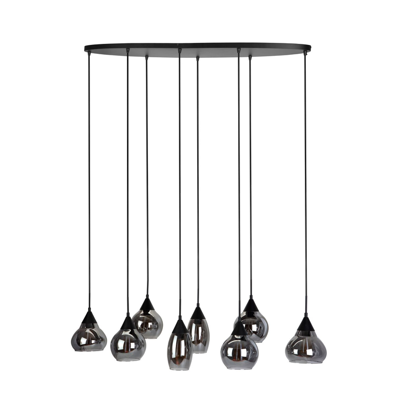 Hanglamp Lungo Smoke 8-Lichts