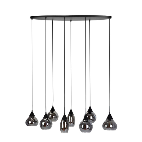 Hanglamp Lungo Smoke 8-Lichts