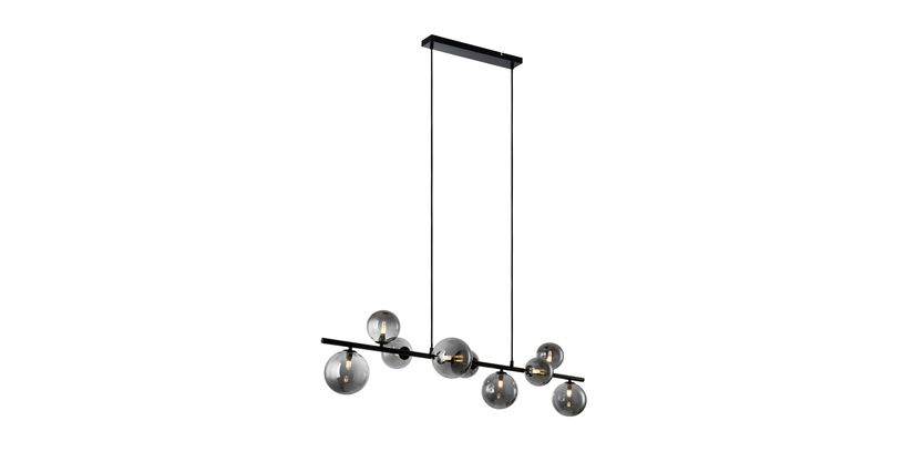 Hanglamp Olivento 9-Lichts Smoke