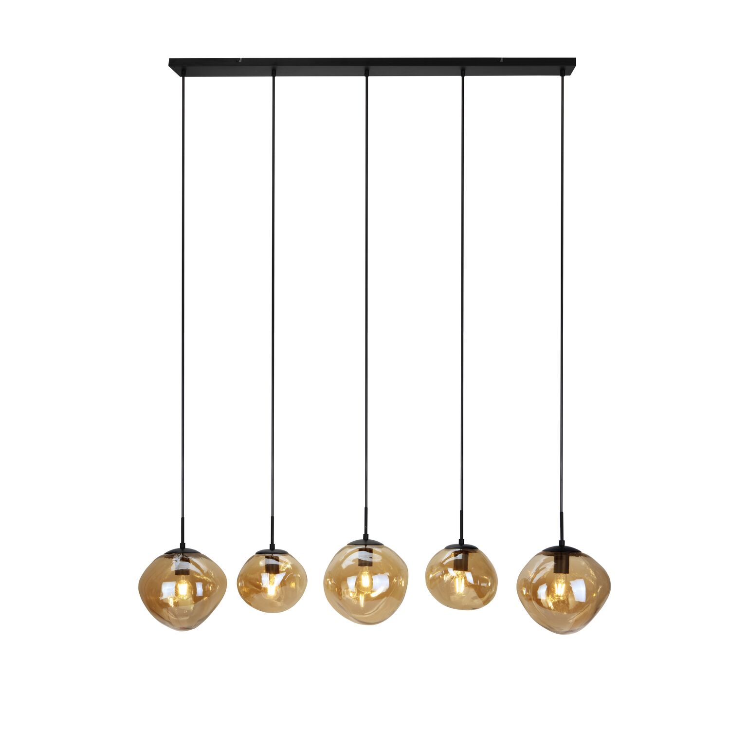 Hanglamp Macato 5-Lichts Amber