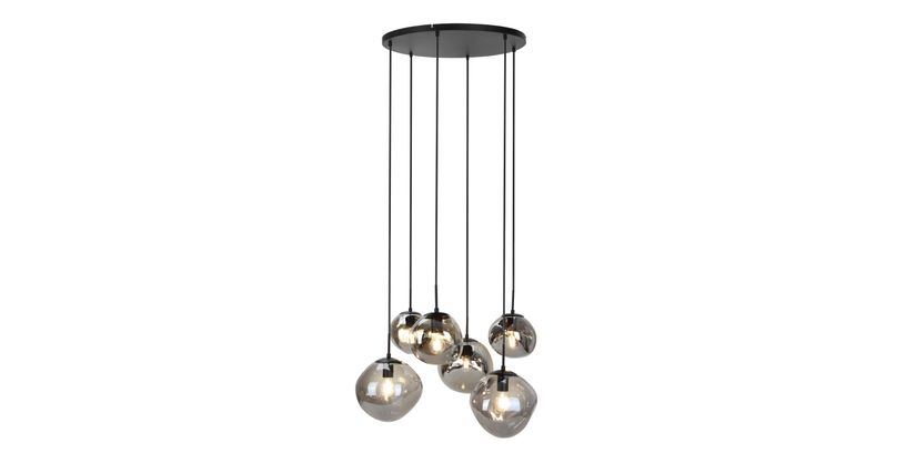 Hanglamp Macato 6-Lichts Smoke