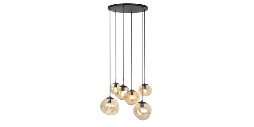 Hanglamp Macato 6-Lichts Amber