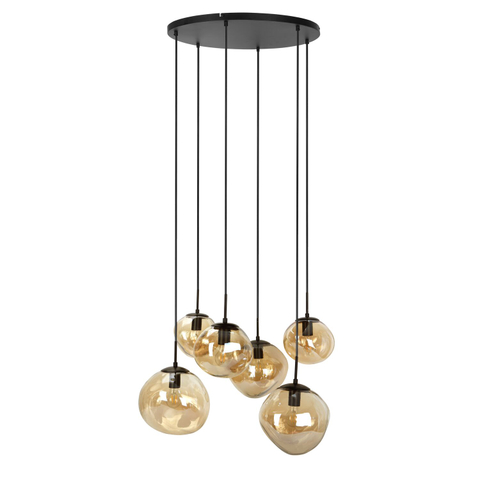 Hanglamp Macato 6-Lichts Amber
