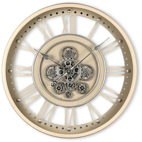 Klok Nimar 44 Ø60 Taupe/Silver