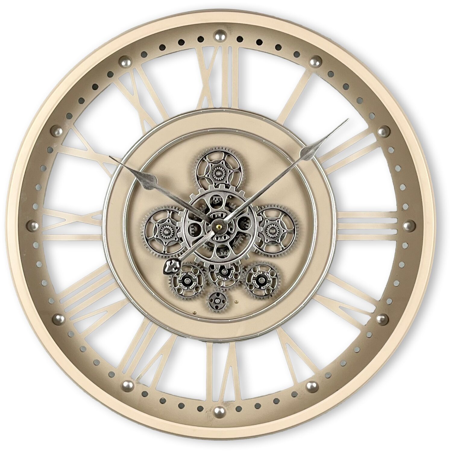 Klok Nimar 44 Ø60 Taupe/Silver