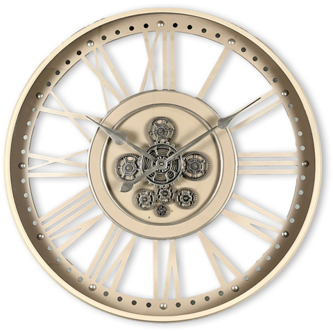 Klok Nimar 45 Ø80 Taupe/Silver