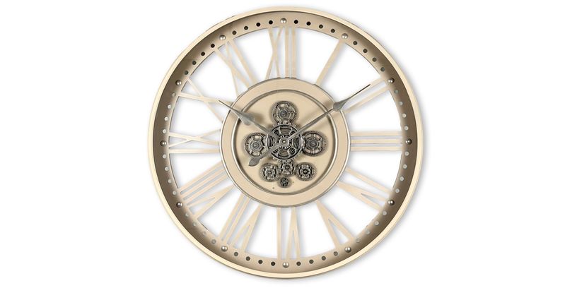 Klok Nimar 45 Ø80 Taupe/Silver