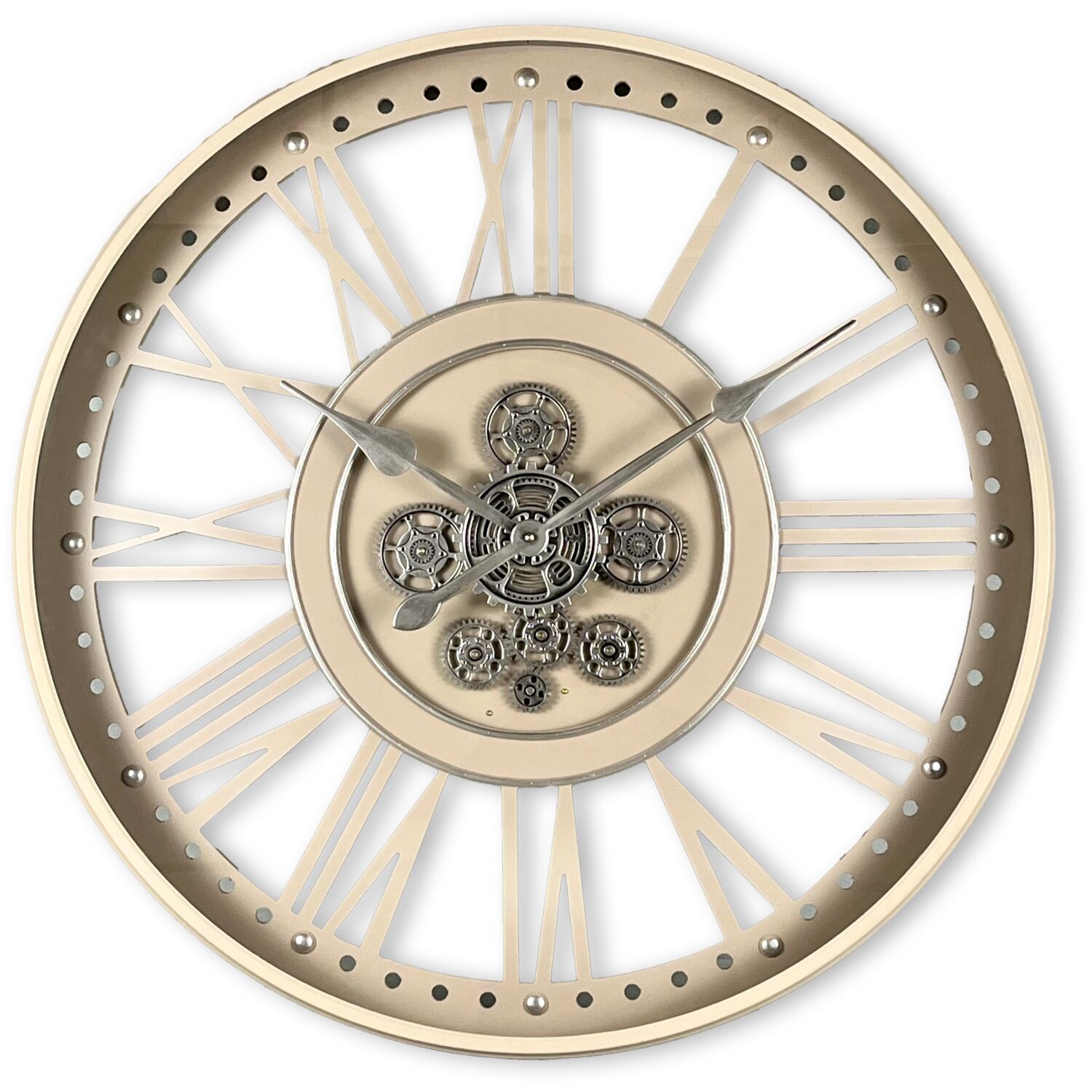 Klok Nimar 45 Ø80 Taupe/Silver