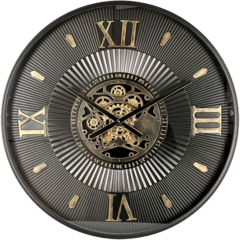 Klok Nimar 55 Ø80 Black/Brass