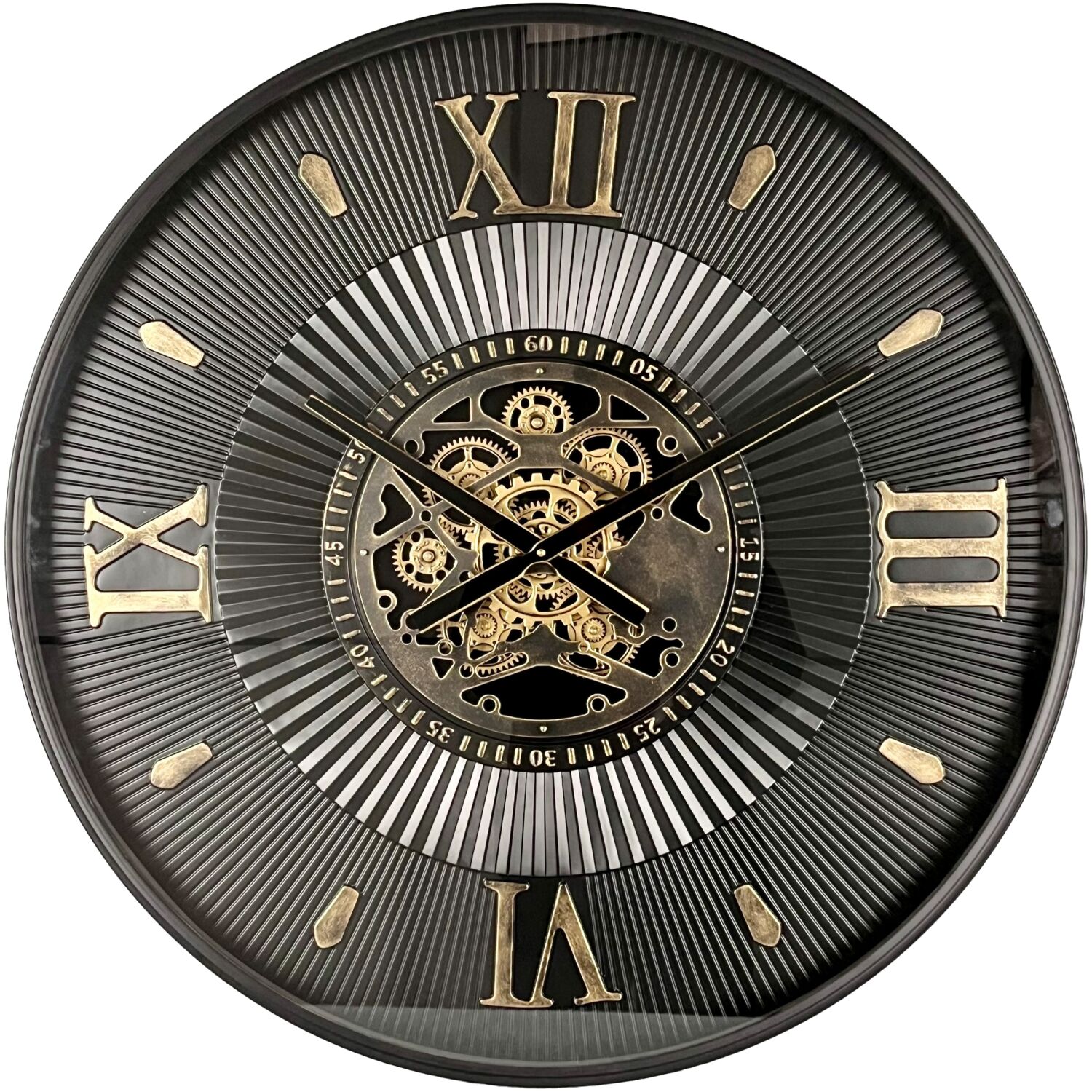 Klok Nimar 55 Ø80 Black/Brass