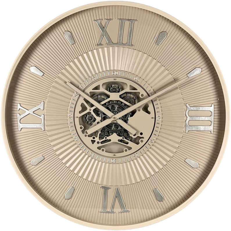 Klok Nimar 55 Ø80 Taupe/Silver