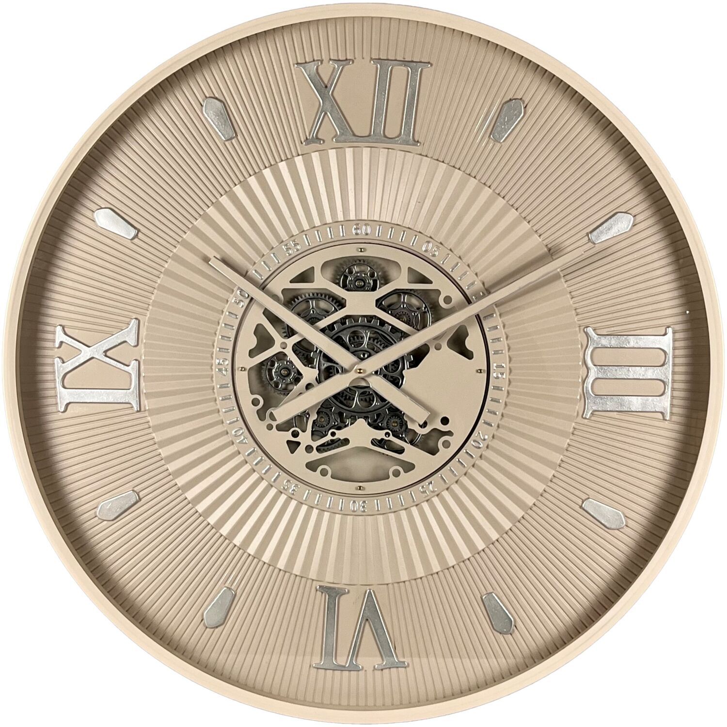 Klok Nimar 55 Ø80 Taupe/Silver