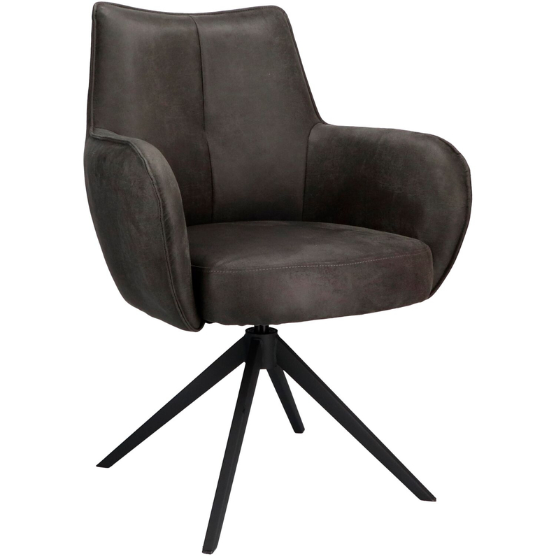 Armstoel Dordona Microleder Antraciet