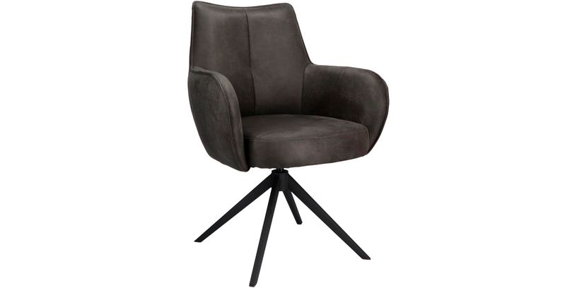 Armstoel Dordona Microleder Antraciet