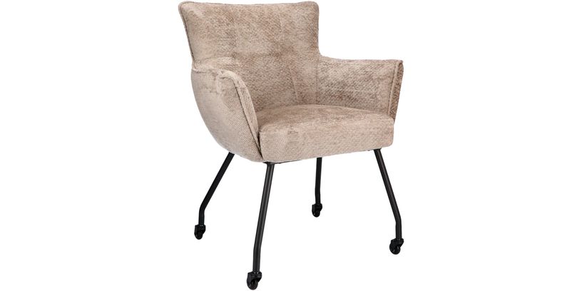 Armstoel Novile Clay Met Wielen