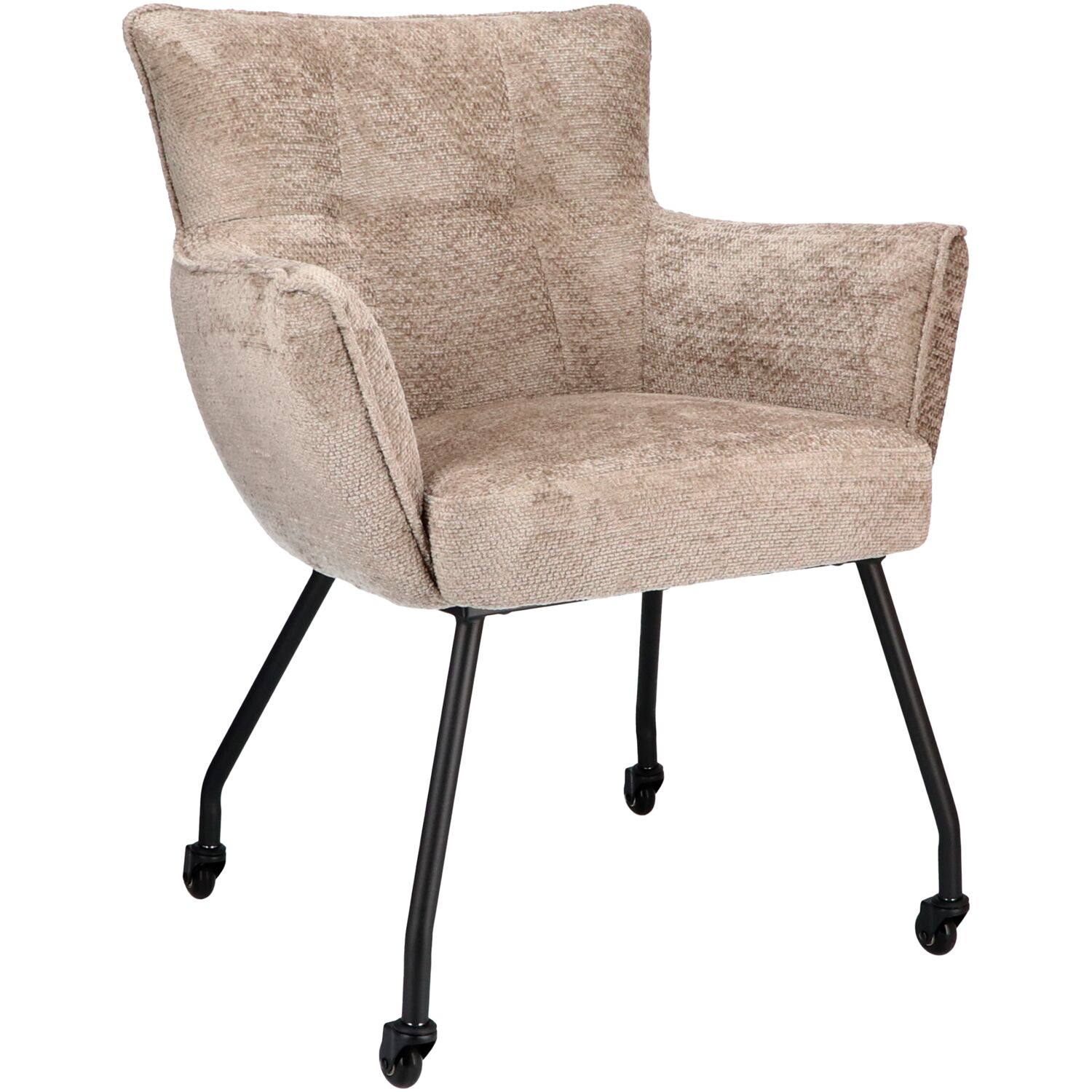 Armstoel Novile Clay Met Wielen