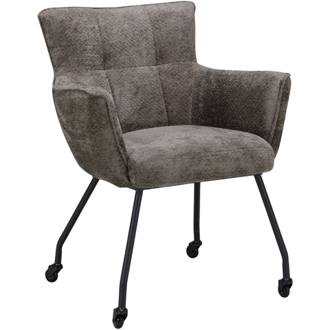 Armstoel Novile Taupe Met Wielen