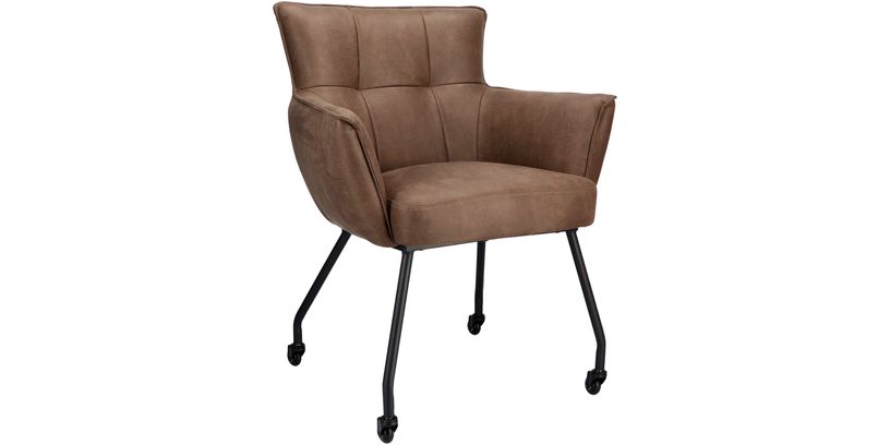 Armstoel Novile Wood Met Wielen