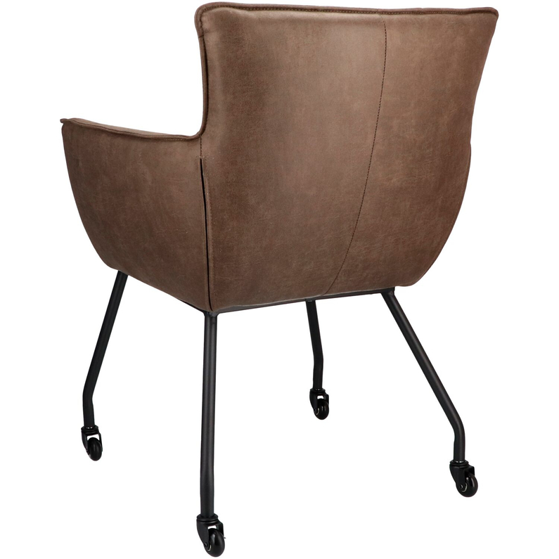 Armstoel Novile Wood Met Wielen