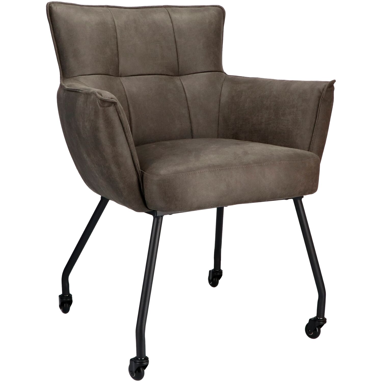 Armstoel Novile Graphite Met Wielen