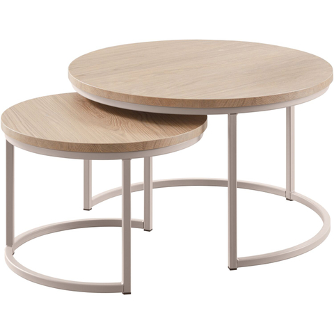 Salontafel Lunata Misty Oak Set/2