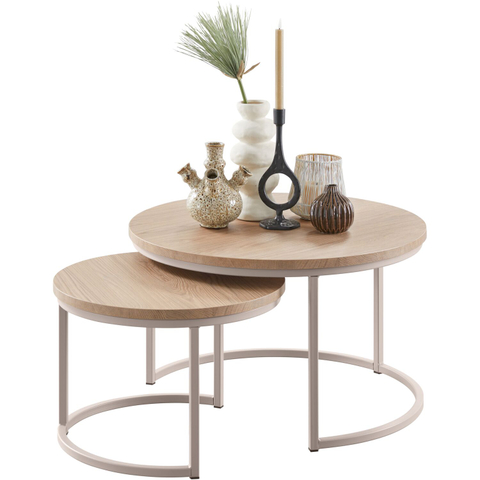 Salontafel Lunata Misty Oak Set/2