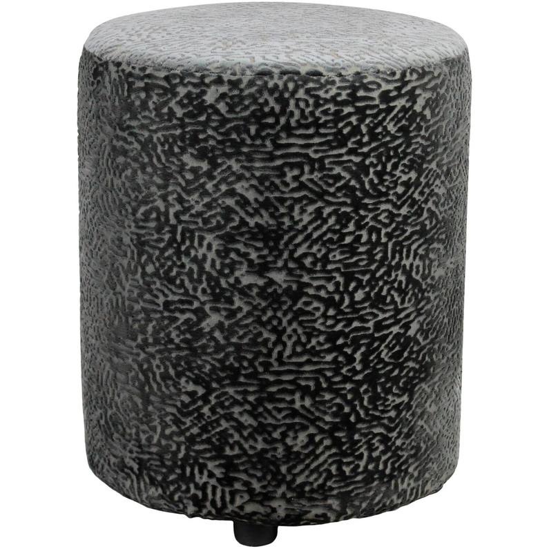 Poef Brody Zwart/Grijs