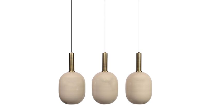 Hanglamp Bincerro 3-Lichts Taupe